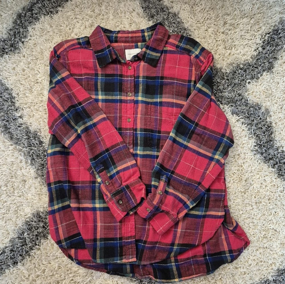 American Eagle Plaid Flannel Shirt